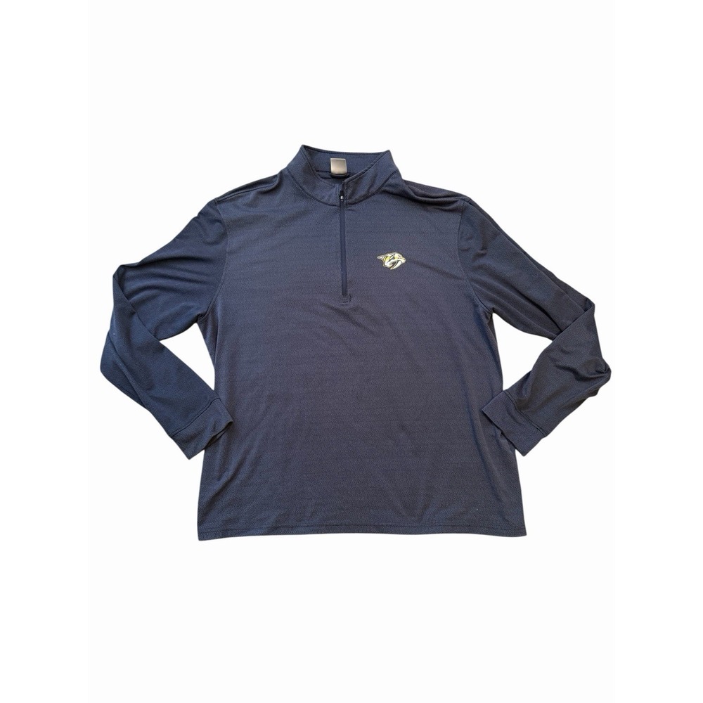 LevelWear  Nashville Predators Men's NHL Blue 1/4‎ Zip Pullover Top Size XXL